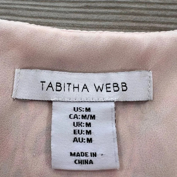 Tabitha Webb Womens Pink Multicolor Paisley Print V-Neck Tank Top Size Medium - Picture 2 of 6